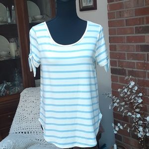 Design Lab striped short sleeve tee shirt